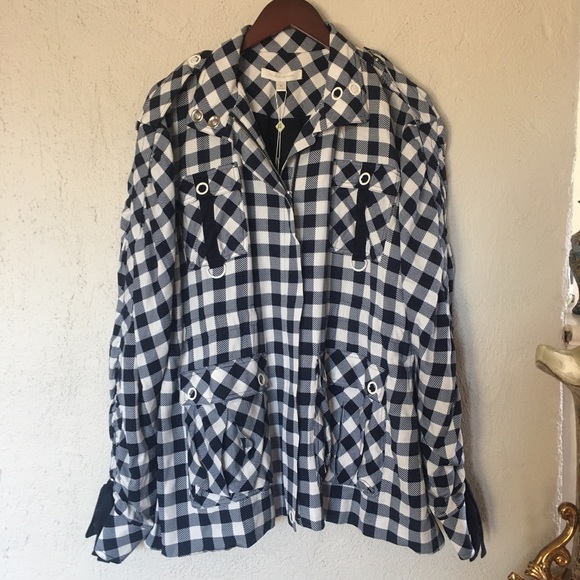 Jonathan Simkhai Gingham Twill Utility Jacket - Picture 5 of 15